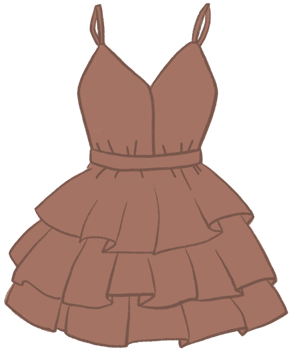 brown kangkang dress clipart png