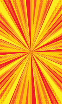 Abstract radial ray lines comic background vector