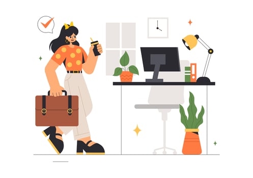 Confident Female Leaders Illustration Highlighting Women's Role in Entrepreneurship and Politics vector