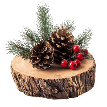 Christmas Table Centerpieces isolate on transparent background png