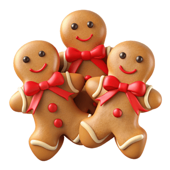 Sweet and Festive Pile of Gingerbread Men png