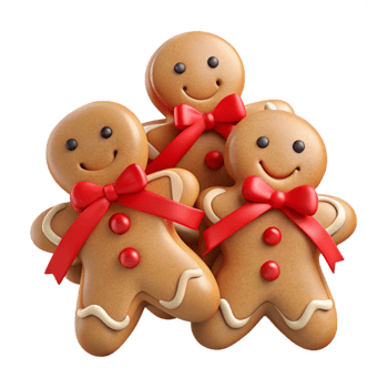 Holiday Cookie Pile Featuring Gingerbread Men png