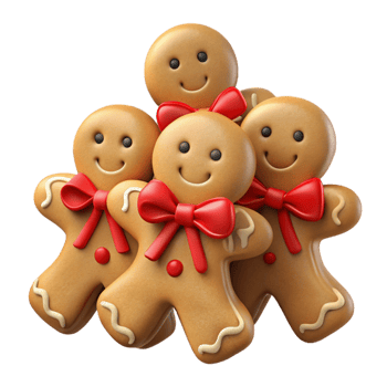 Pile of Gingerbread Men Cookies for Seasonal Joy png