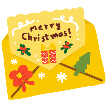 Christmas letter illustration png