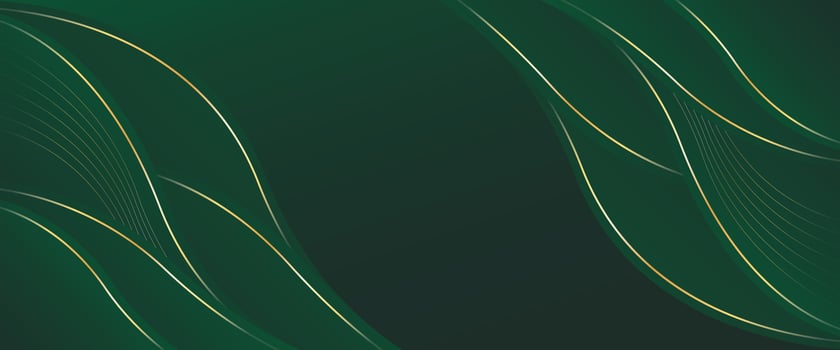 Abstract Contemporary green luxury wave banner background vector