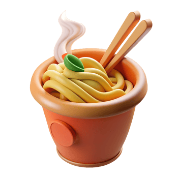 A bowl of noodles with chopsticks in it png