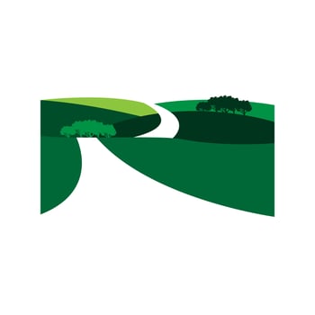 natural green gardening landscaping logo design lawn tree landscape illustrations vector