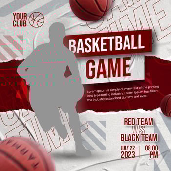 Basketball Social Media Template psd