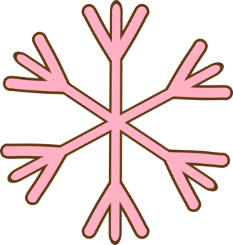 Winter pink snowflake Illustration Pastel Bookish png
