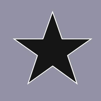 Black star silhouette icon vector