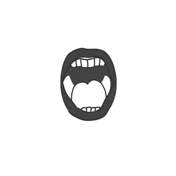 Mouth Screaming Pencil Illustration png