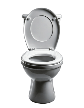 Clean and modern toilet with an open lid, perfect for restroom imagery. png