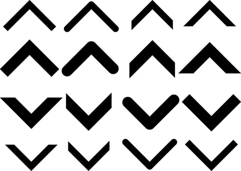Swipe up and down icon set. Scroll button symbol. down sign vector