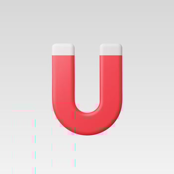 3d Realistic Magnet icon illustration vector