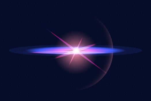 Neon Light Flare and glowing Lens Effect for editing and design with a modern touch vector