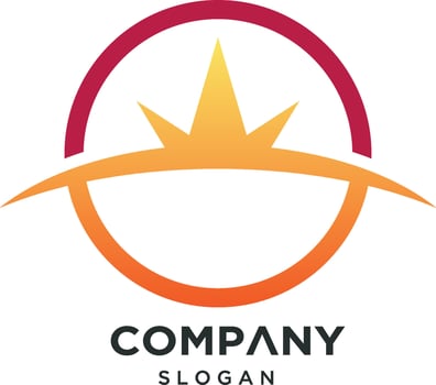 O crown company logo design idea vector