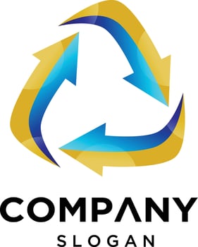 3 Arrow company logo design idea vector
