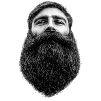 Man with a Beard on His Face AI-Generativ png