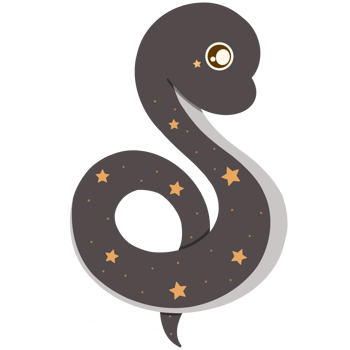 Snake and star, cartoon, hand drawn png