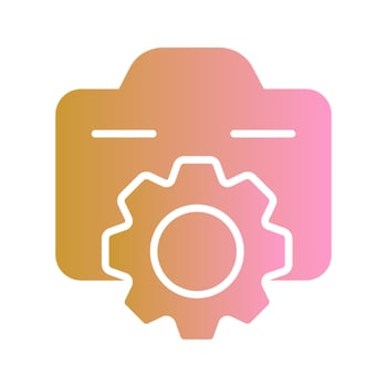 Photo Gear Icon Design vector