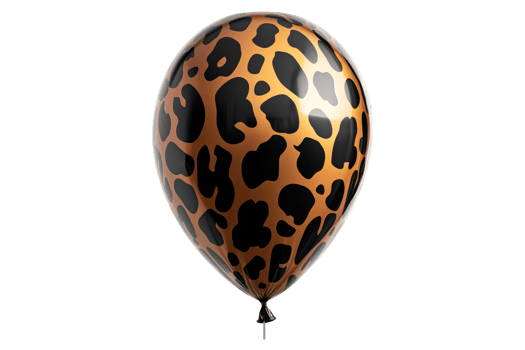 Leopard print balloon decoration party venue event decor colorful environment fun concept png
