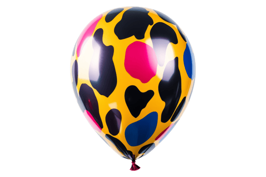 Colorful balloon celebration party venue product image festive environment close-up view joyful concept png