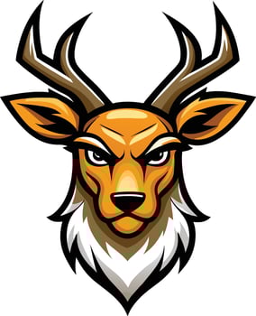 Deer head mascot logo design vector