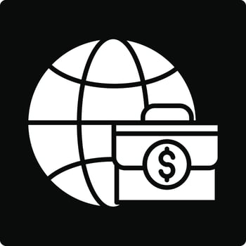 Worldwide Business Illustration Icon vector