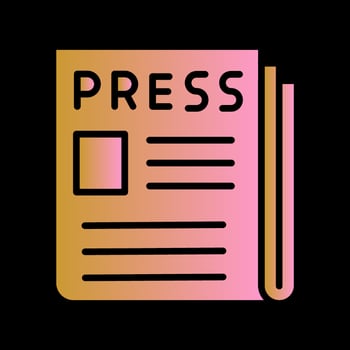 Press Release Icon Design vector