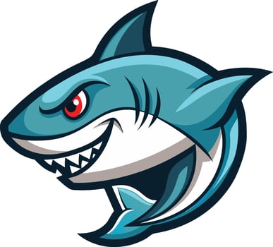 Shark mascot illustration vector