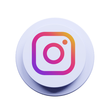 Instagram logo on white shape png