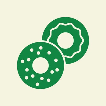 Bagel trendy artwork glorious abstract illustration colorful applied design vector