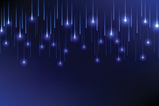 Abstract blue technology background with glowing lights and wave patterns vector