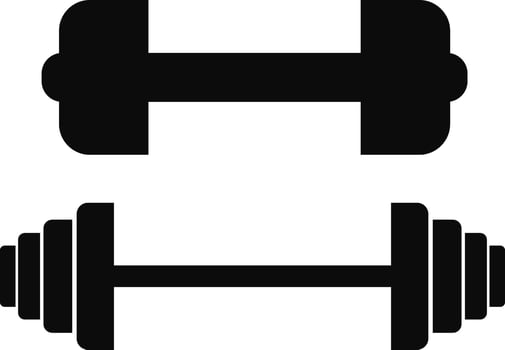 dumbbell icon set. dumbbell icon. perfect for workout and exercise vector
