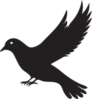 Dove Bird Silhouette Design Templates to Download vector