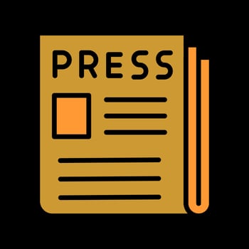 Press Release Icon Design vector