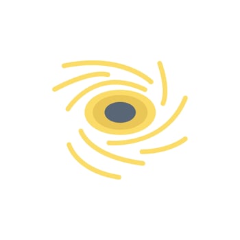 black hole icon flat style vector