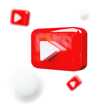 Smooth 3D YouTube Logo with a Bold Red Theme png
