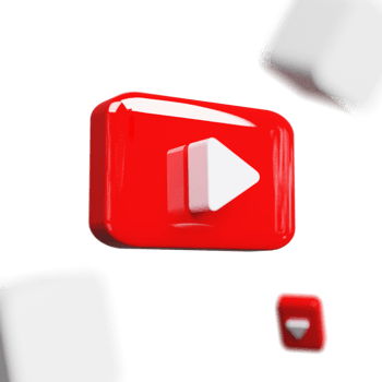 YouTube 3D Play Button Icon with Smooth png