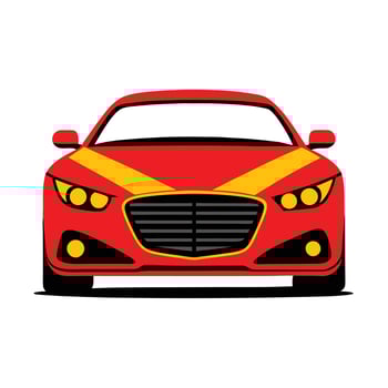 Red sports car vector