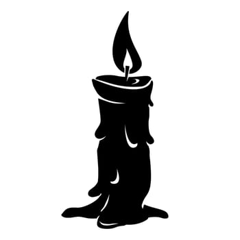 Old Melted Candle vector