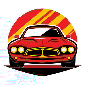 Red car on white background vector
