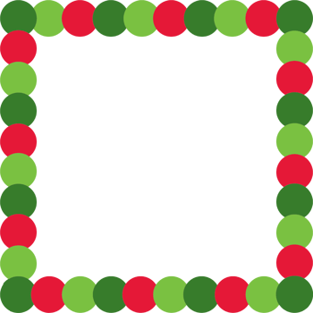 Circle round square border frame. Christmas border frame. Picture frame png