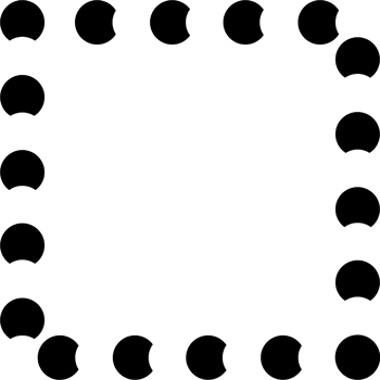 Circle round square border frame. Christmas border frame. png