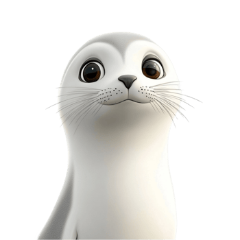 Adorable Seal Playing with Rubber Ball png