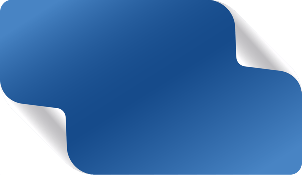 Blue Gradient Rectangle Folded Sticker Illustration for Winter Sale png