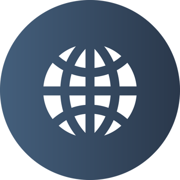 Dark Blue Gradient Website Solid Circle Icon png
