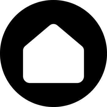 Black Home Full Circle Solid Icon png