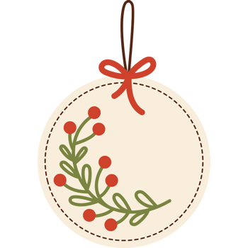 Christmas ball vintage fabric handmade toy png