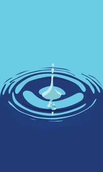 Blue water drop illustration wallpaper vector
